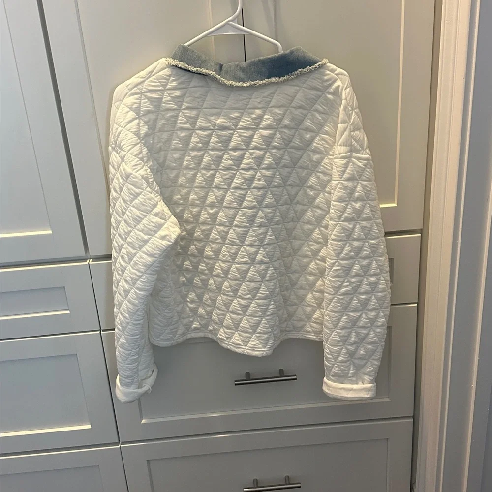 Women's Quilted Denim-Trim Jacket by ee:some - Picture 2 of 2